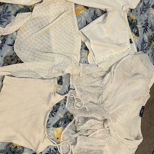 Bundle of cute white summer shirts